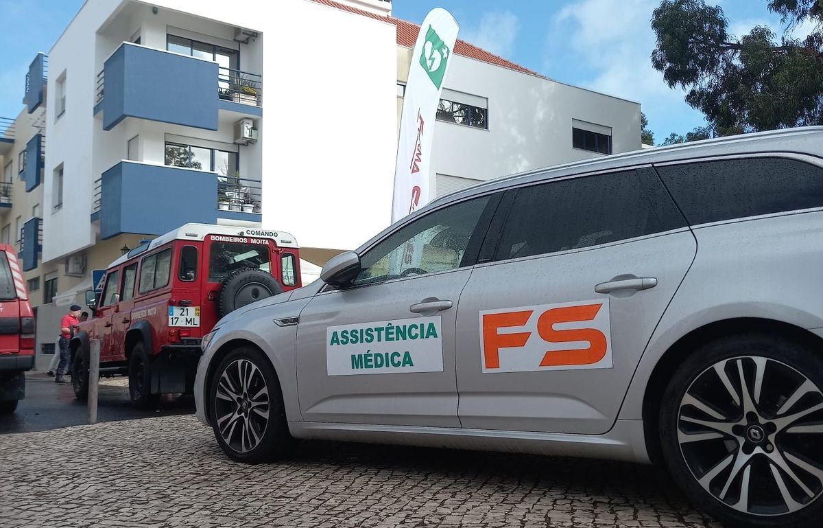Viatura FS em coordenação com os Bombeiros da Moita