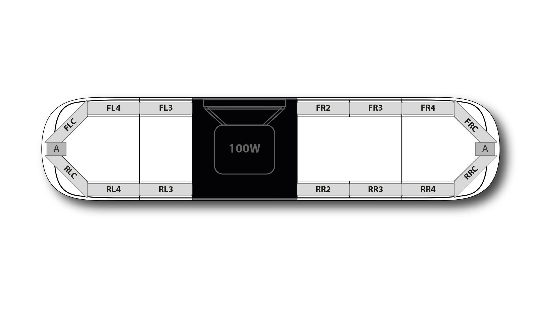 Aegis FIT+ H002 Speaker 1366mm (54) - AA (12VDC)