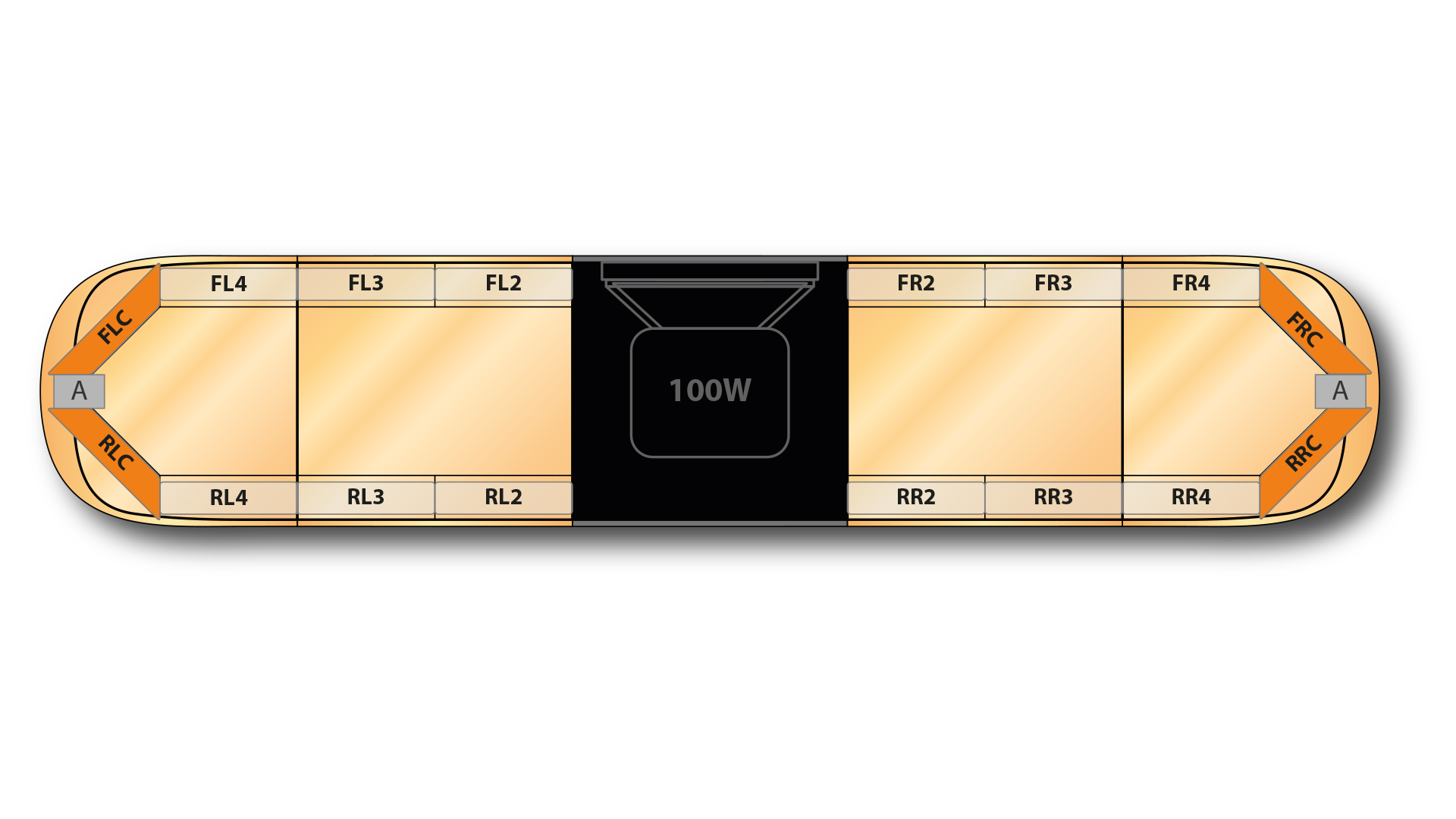 Aegis HE H002 Speaker 1522mm (60) - AA (12VDC)