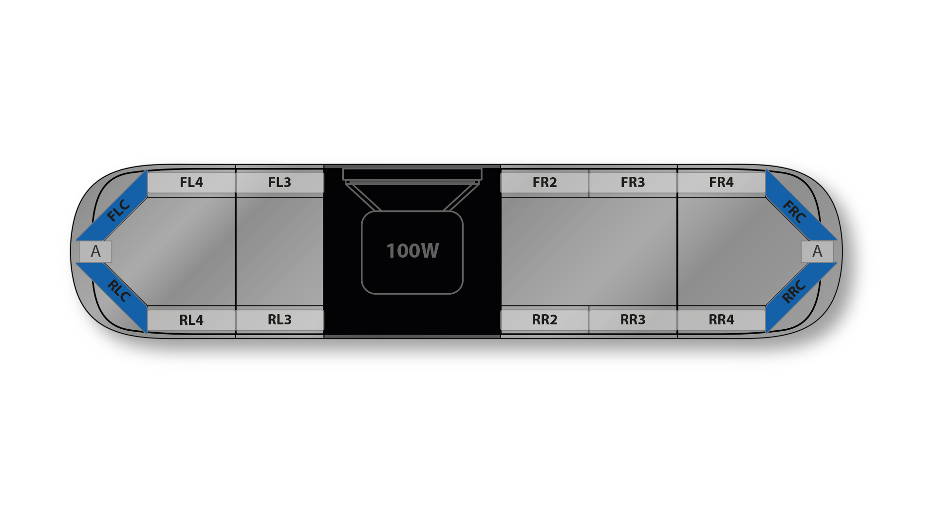 Aegis HE H002 Speaker 1366mm (54) - BK (12VDC)