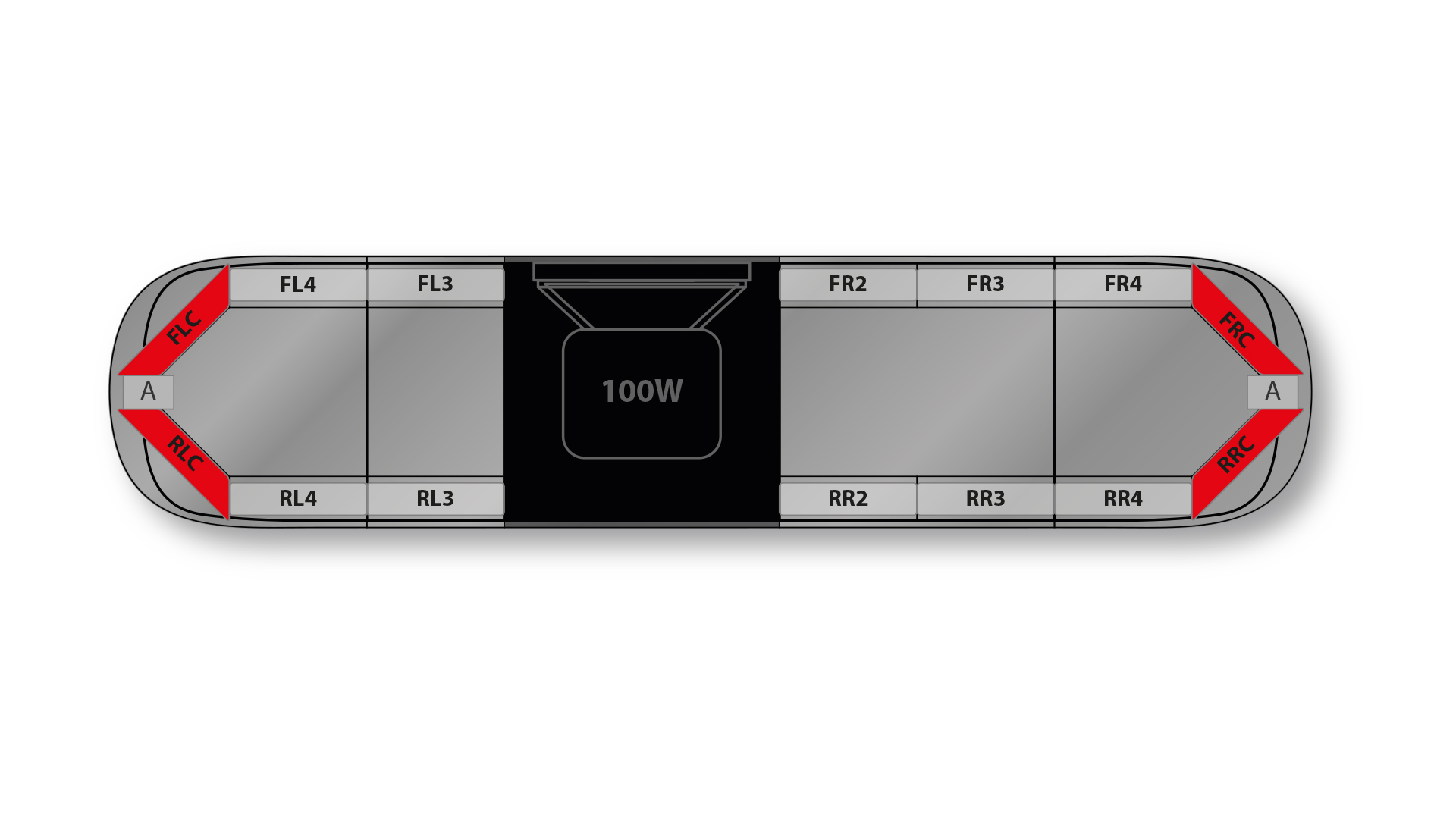 Aegis HE H002 Speaker 1366mm (54) - RK (24VDC)