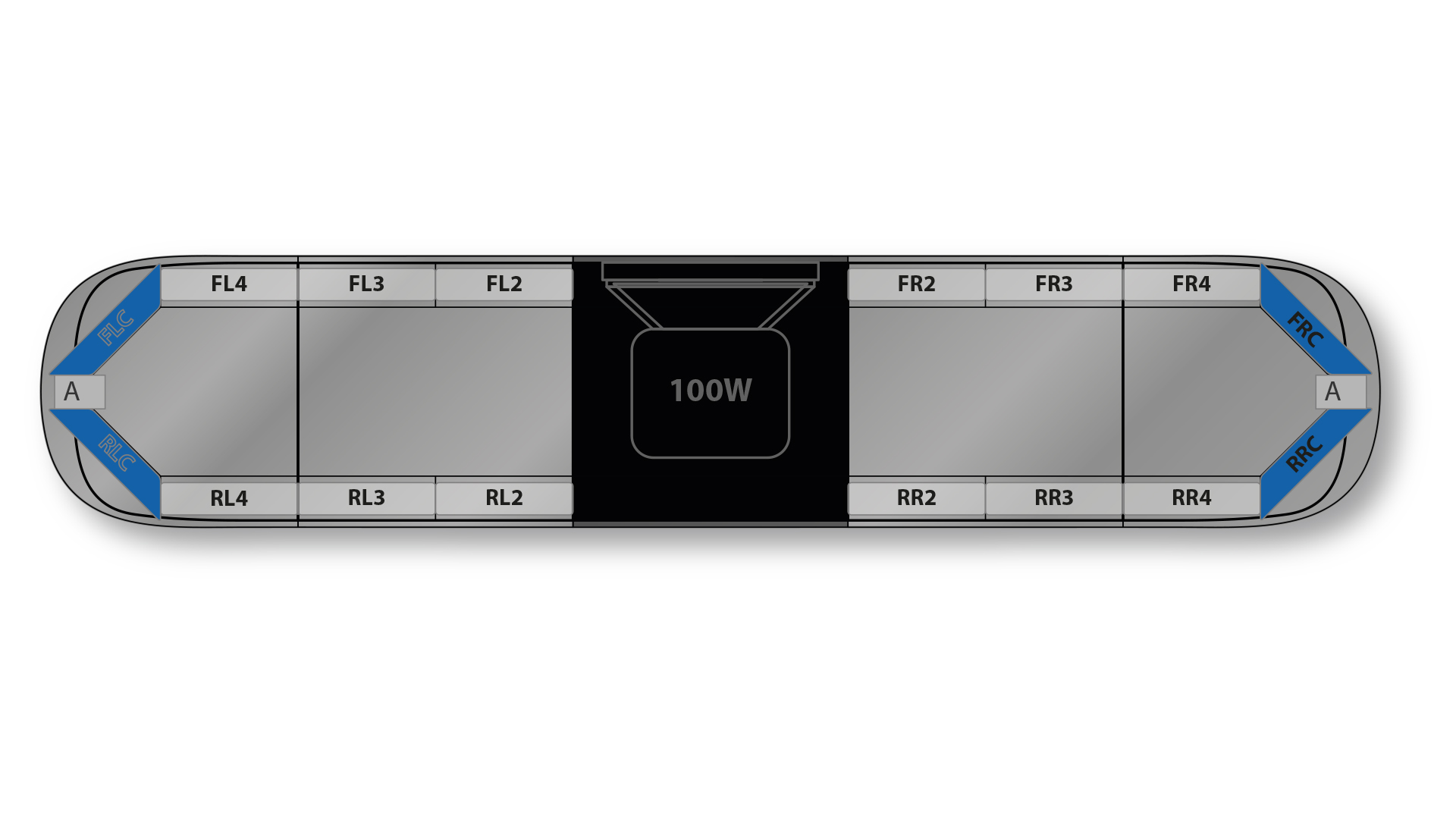 Aegis HE H002 Speaker 1522mm (60) - BK (12VDC)