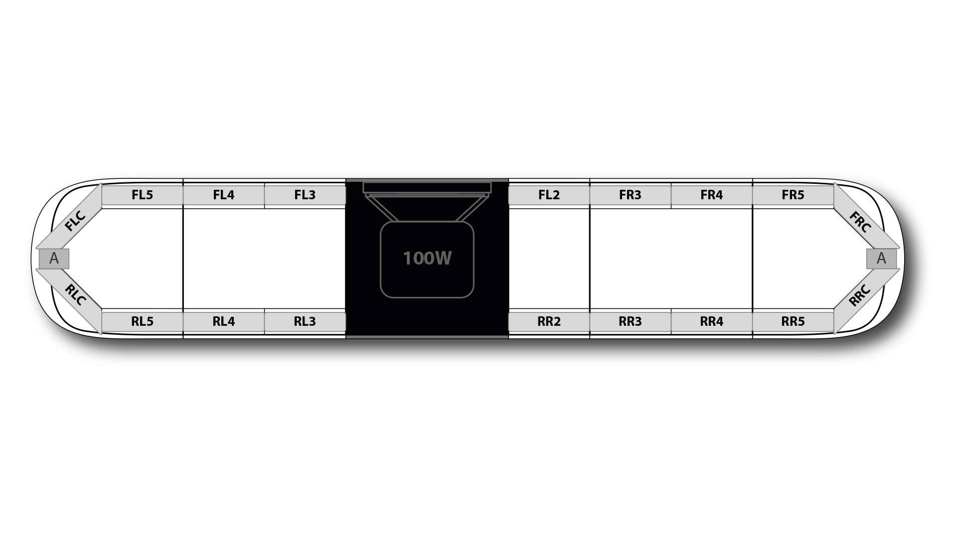 Aegis HE H002 Speaker 1678mm (66) - RK (12VDC)