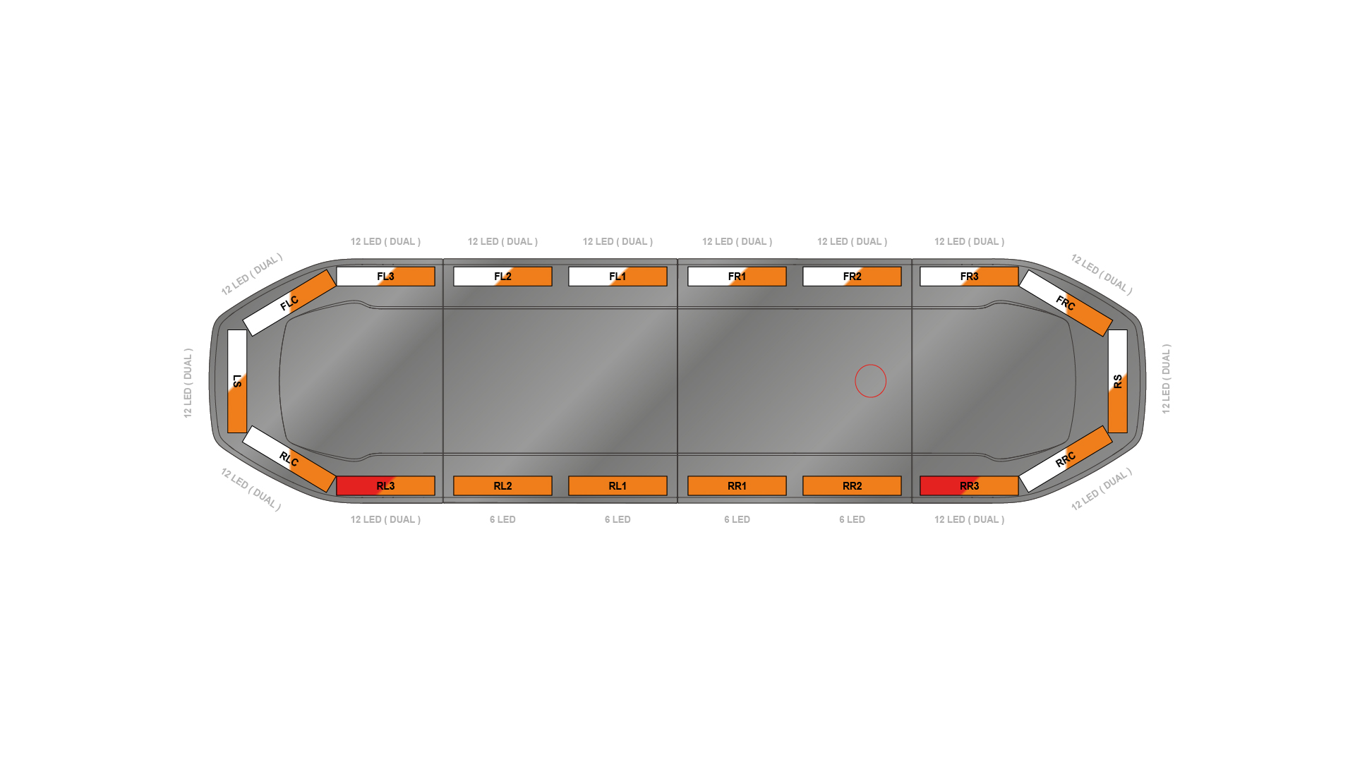 Raiden HE Dual Colour Lightbar 1219mm (48) - AWK - 06660123