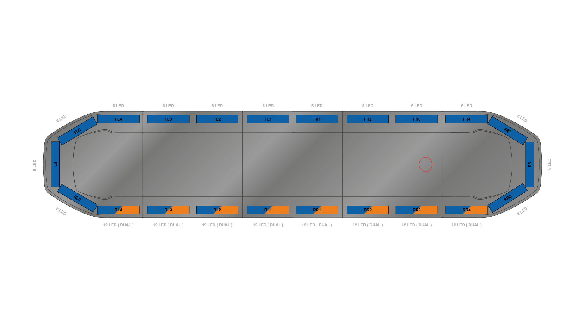 Raiden HE Lightbar 1523mm (60) - BK - 06660093
