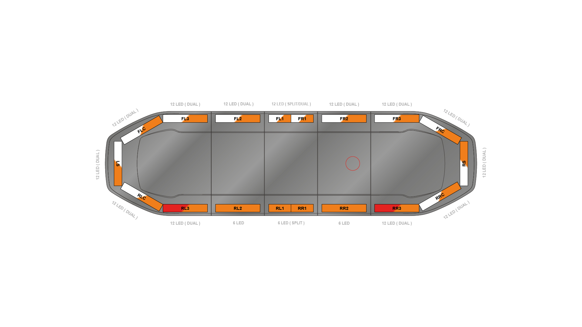 Raiden HE Dual Colour Lightbar 1066mm (42) - AWK - 06660048