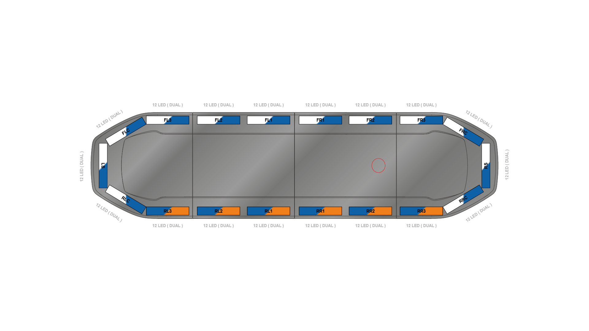 Raiden HE Dual Colour Lightbar 1219mm (48) - BWK - 06660130