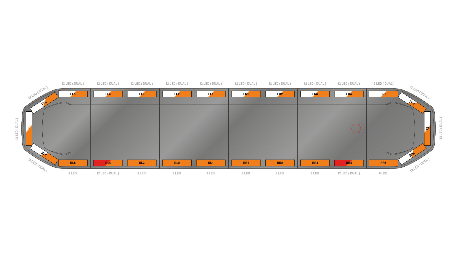 Raiden HE Dual Colour Lightbar 1829mm (72) - AWK - 06660192