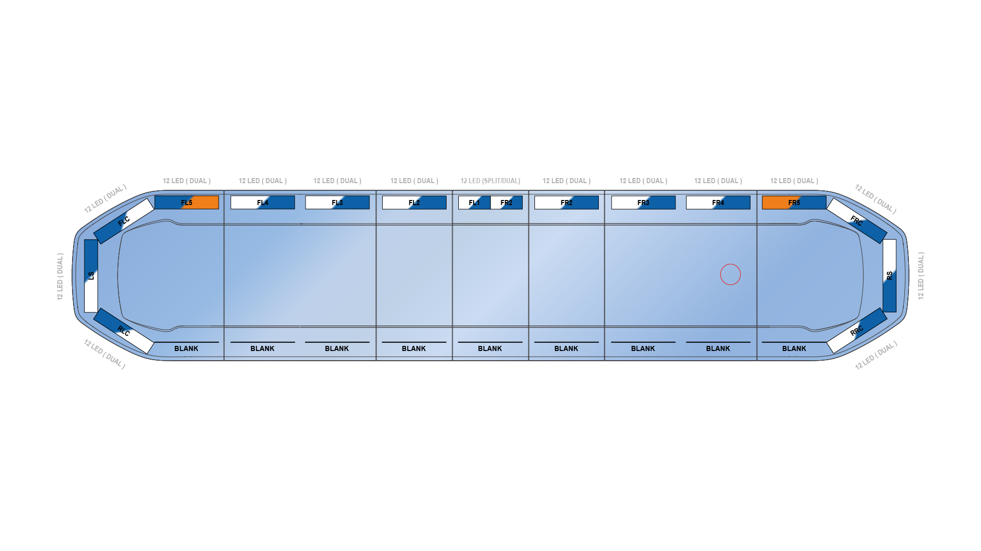 Raiden HE Dual Colour Lightbar 1676mm (66) - BWB - 06660222