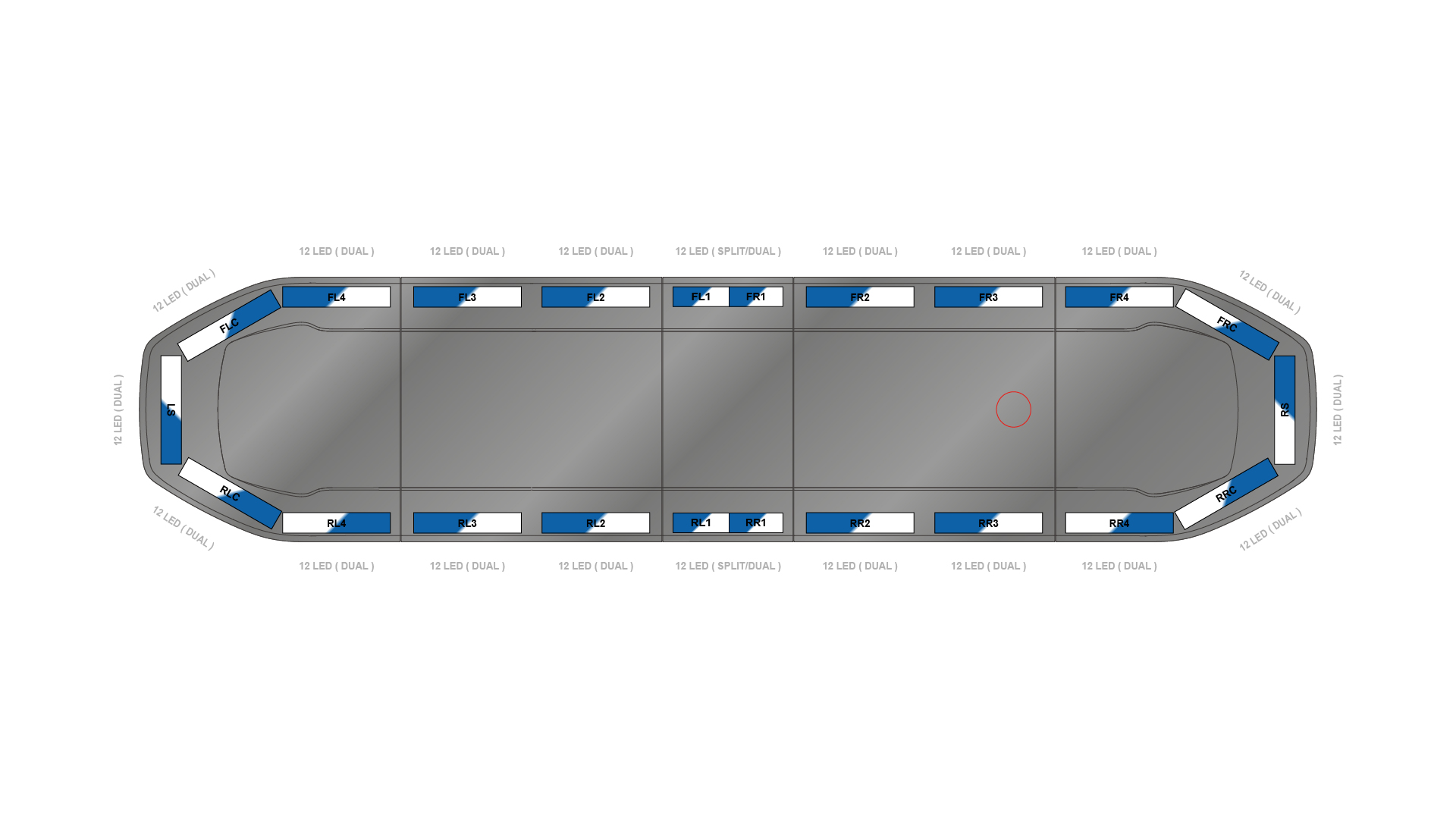 Raiden HE Dual Colour Lightbar 1371mm (54) - BWK - 06660260