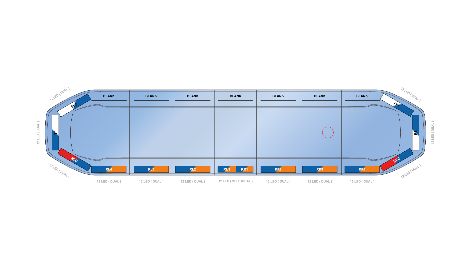 Raiden HE Dual Colour Lightbar 1371mm (54) - BWB - 06660277